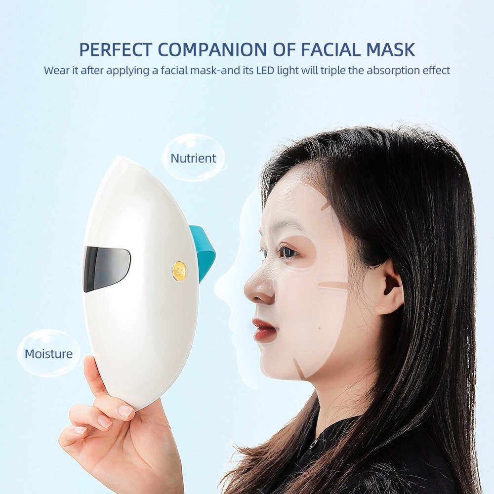 Wireless 7 Color Light LED Mask Photon Therapy Skin Rejuvenation Tighten Anti Wrinkle Acne Removal Photodynamic Facial Mask